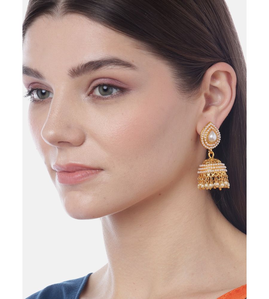 YouBella Jewellery Gold Plated Jhumki Earrings for Women Traditional Earrings for Girls